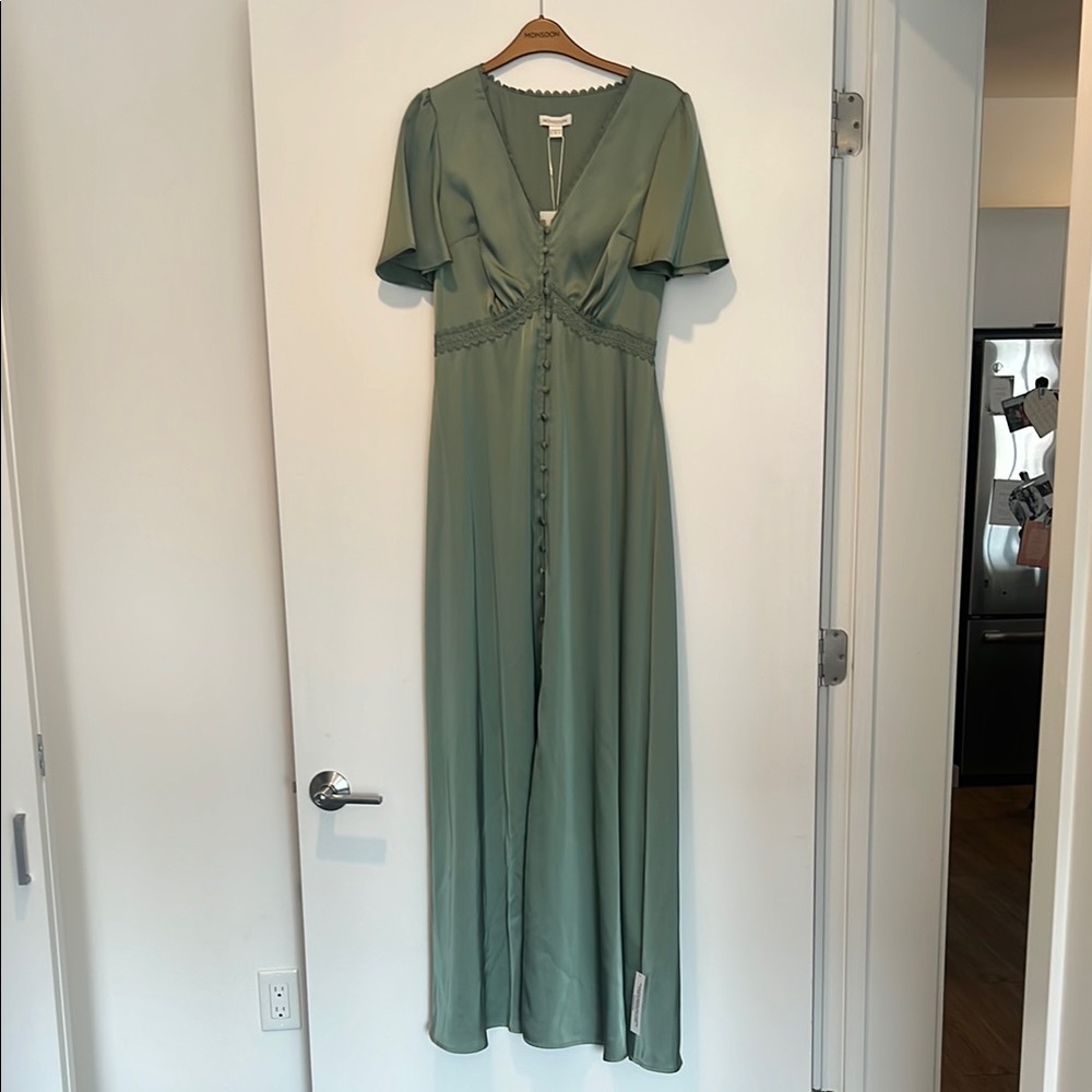 Monsoon London Elegant Green Maxi Dress